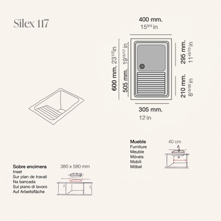 FREGADERO POALGI SILEX REF:117