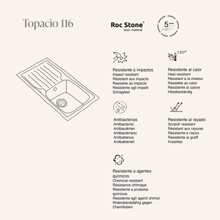 FREGADERO POALGI TOPACIO 116 BERENJENA