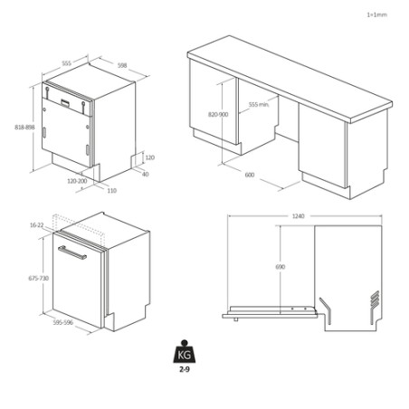 LAVAVAJILLAS HAIER XI 6B0S3FSB INTEGR.3ª BANDJ.