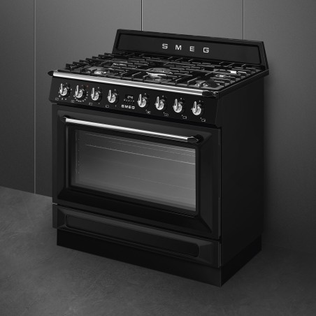COCINA SMEG TR90GMBL 90CMS.NEGRA