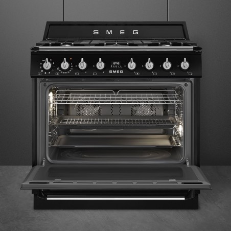 COCINA SMEG TR90GMBL 90CMS.NEGRA