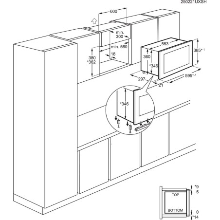 MICRO AEG OS5MG20EB 20L. NEGRO