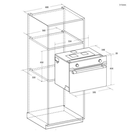 HORNO/MICRO CANDY CA4MWNBB6N 45CMS.INOX