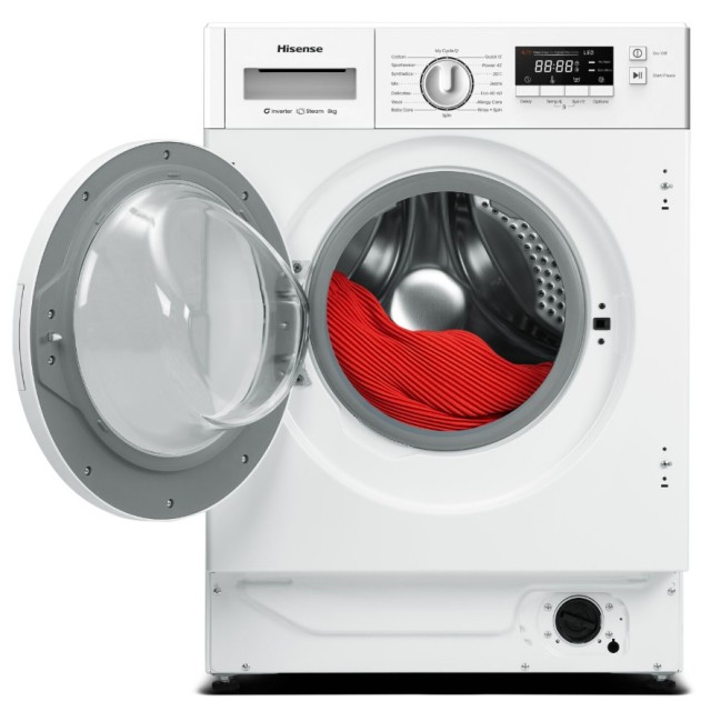 LAVADORA HISENSE WF3M841BWIES INTEGR.8KG.1400RPM
