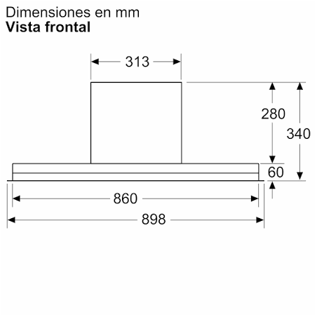 GR.FILTRANTE BALAY 3BD897GM 90CMS.NEGRO