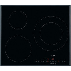 AEG IKB6330SFB Negro, Acero inoxidable Integrado 60 cm Con placa de inducción 3 zona(s)