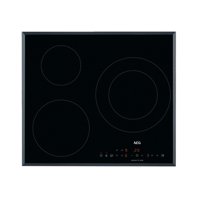 AEG IKB6330SFB Negro, Acero inoxidable Integrado 60 cm Con placa de inducción 3 zona(s)
