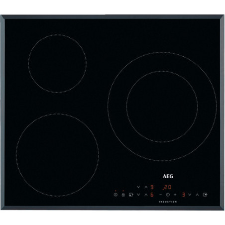 AEG IKB6330SFB Negro, Acero inoxidable Integrado 60 cm Con placa de inducción 3 zona(s)