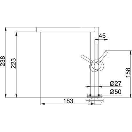 GRIFO FRANKE LOUNGE CROMADO
