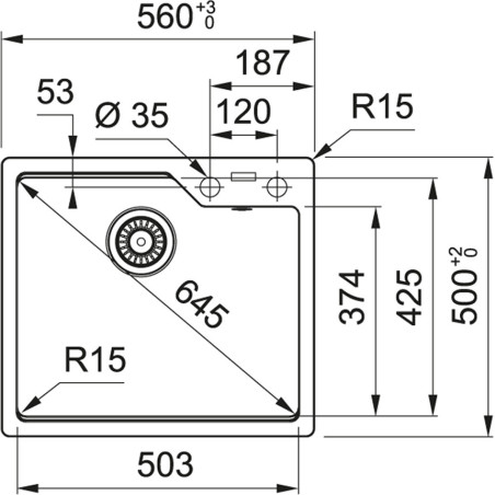 FREG.FRANKE UBG 610-56 PLATINUM