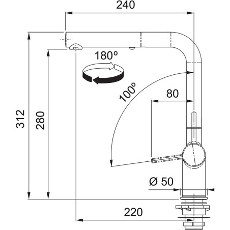 GRIFO FRANKE  ACTIVE PLUS PULLOUT CROM SPRAY