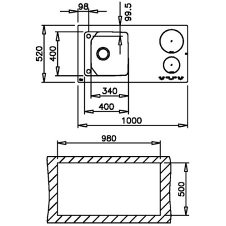 COMPACT LUX TEKA 1000.520 1C 2I DCHA