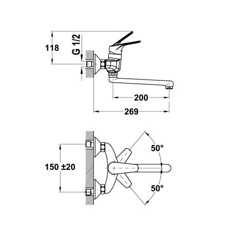 GRIFO TEKA  MTP 025 CROMO