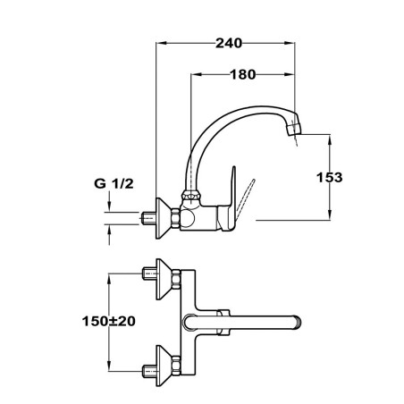 GRIFO TEKA  IN 024 CROMO