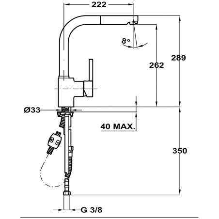 GRIFO TEKA  ARK 938 CROMO