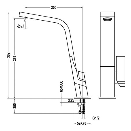 GRIFO TEKA  IC 915 NEGRO
