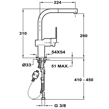 GRIFO TEKA  MZ 938 CROMO