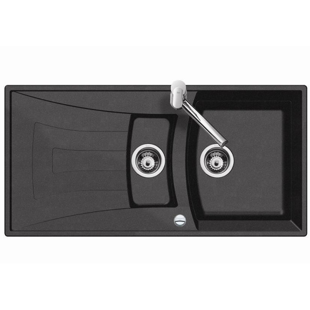 FREGADERO UNIVERSO 60 GT 1½C 1E NEGRO METALICO