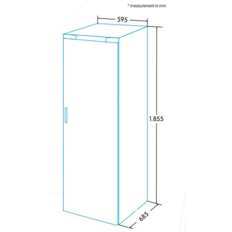 FRIGO EDESA EFS-1822 NF EX 1P.185CMS.INOX