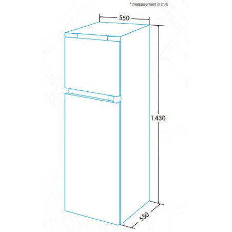 FRIGO EDESA EFT-1411 WH 2P.143CMS. BLANCO