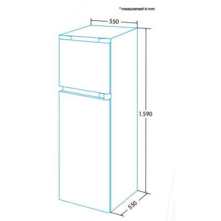 FRIGO EDESA EFT-1611 WH 2P.160CMS.BLANCO
