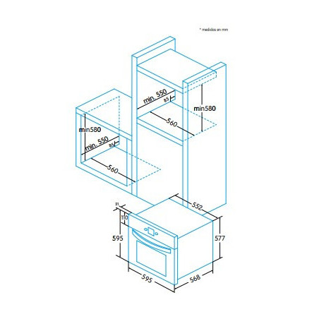 HORNO EDESA EOE-7040 WH