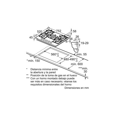 PLACA BALAY 3ETG676HB CRISTAL GAS 5Z.70CMS