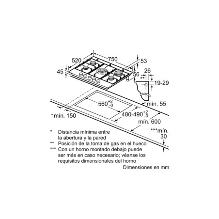 PLACA BALAY 3ETX676HB 75CMS.5G.