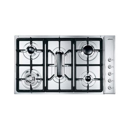 ENCIMERA SMEG SE93SGH3 gas 90 cm 5 fuegos Mandos l