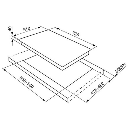 PLACA SMEG SL175GHT