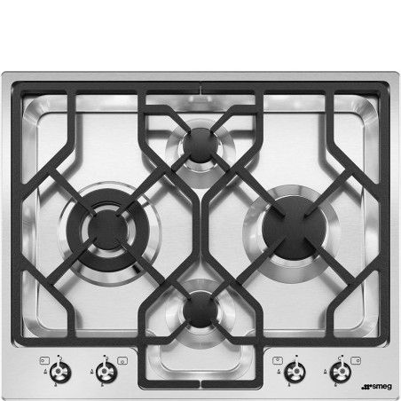 ENCIMERA SMEG PGF644 60 cm Mandos frontales 4 fueg