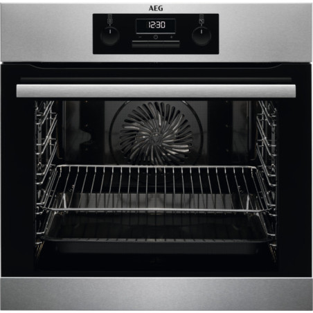 AEG BES331010M horno 71 L Negro, Acero inoxidable