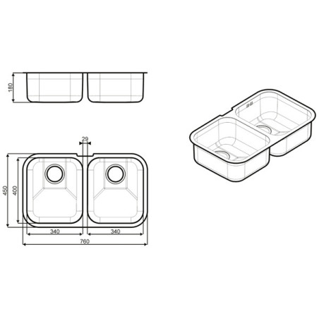 FREGADERO SMEG UM4040