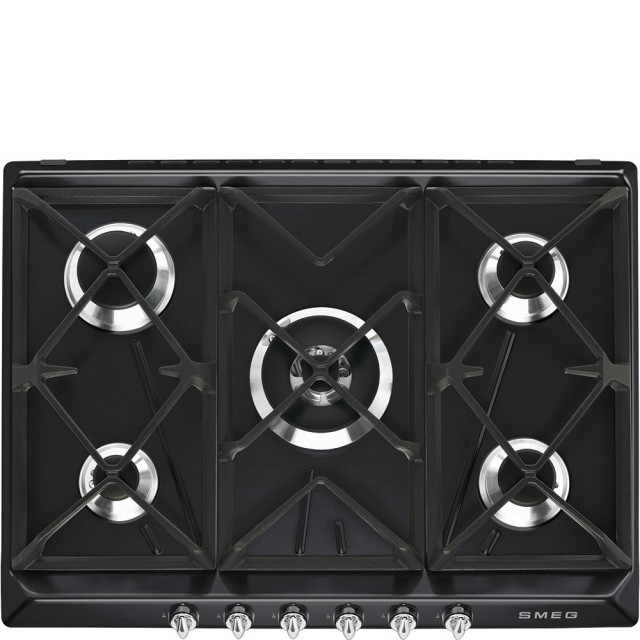 PLACA SMEG SR975NGH GAS 5Z.70CMS.NEGRA