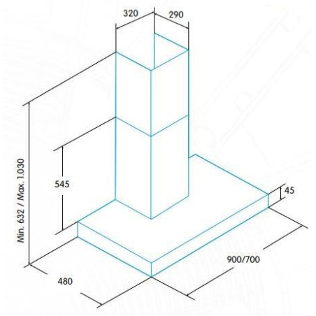 CAMPANA EDESA ECB-9831 XGBK 90CMS.
