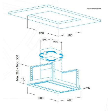 CAMPANA EDSA ECC-1832 WH TECHO 100CMS.