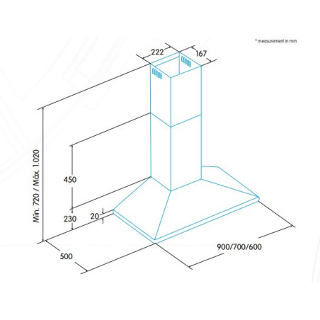 CAMPANA EDESA ECP-6611 X 60CMS.
