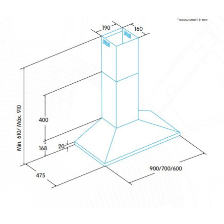CAMPANA EDESA ECP-7411 X 70 CMS.