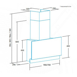 CAMPANA EDESA ECV-7832 GBK 70CMS.