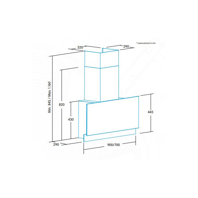CAMPANA EDESA ECV-7832 GBK 70CMS.