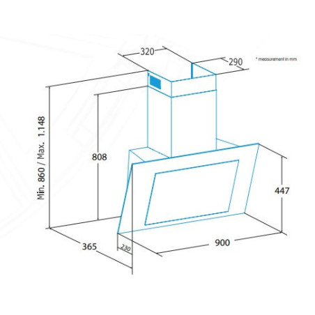 CAMPANA EDESA ECV-9831 GBK 90CMS.