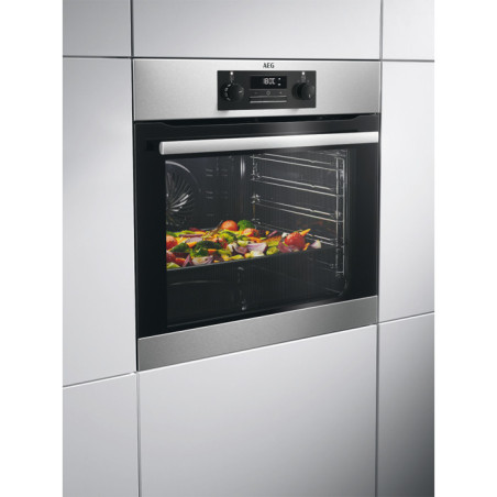 AEG BES331010M horno 71 L Negro, Acero inoxidable