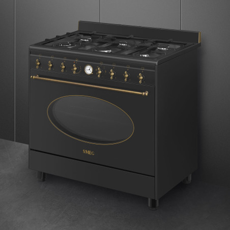 COCINA SMEG CO96GMA9 GAS 90X60 ANTRACITA