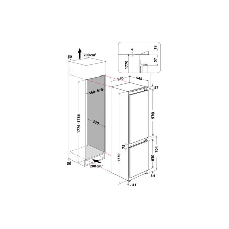 COMBI WHIRLPOOL ART 66102 INTEGR. A++