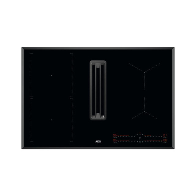 AEG CCE84543FB hobs Negro Integrado 78 cm Con placa de inducción 4 zona(s) Campana integrada