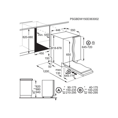LAVAVAJILLAS ELECTROLUX KEQC2200L INTEGR.45CMS