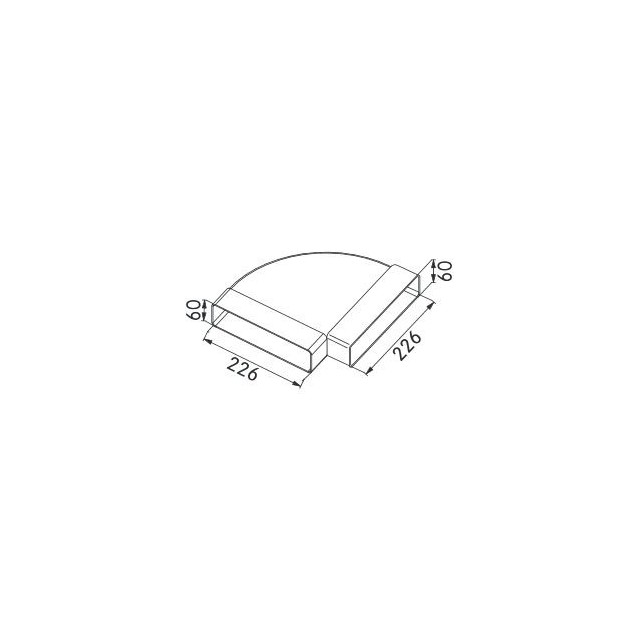 CODO RECTO A RECTO 90 220 X 55 MM CODO RECTO A RECTO 90 220 X 55 MM