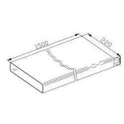 TUBO RECTANGULAR 1500 220 X 55 MM