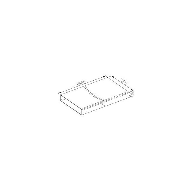 TUBO RECTANGULAR 1500 220 X 55 MM TUBO RECTANGULAR 1500 220 X 55 MM