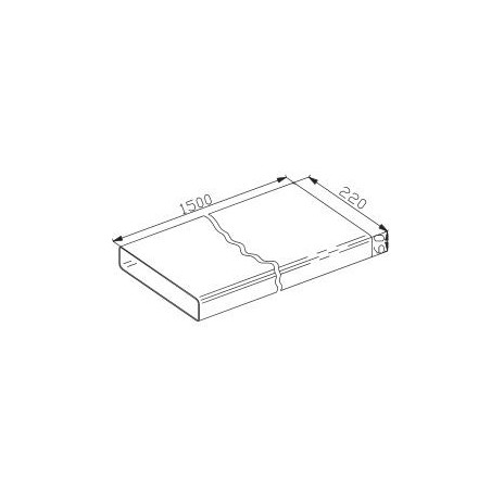 TUBO RECTANGULAR 1500 220 X 55 MM